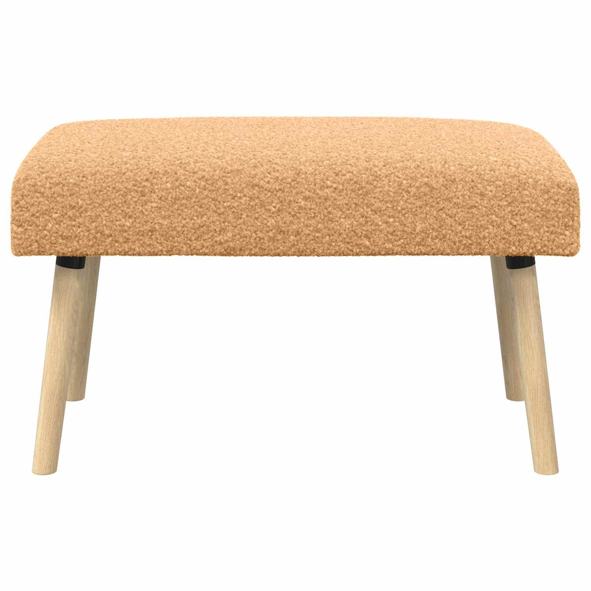 bænk Ensfarvet Beige 80 x 40 x 46 cm Bouclé