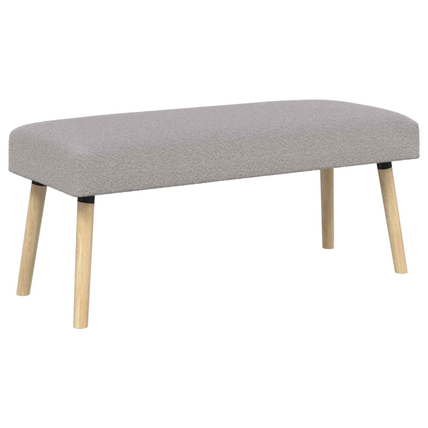 bænk Ensfarvet Lysegrå 110 x 40 x 46 cm Bouclé