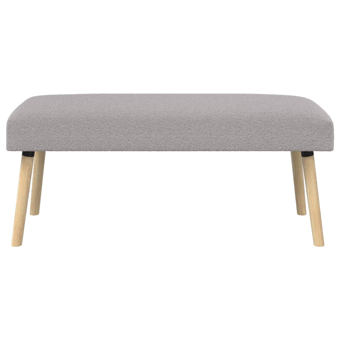 bænk Ensfarvet Lysegrå 110 x 40 x 46 cm Bouclé