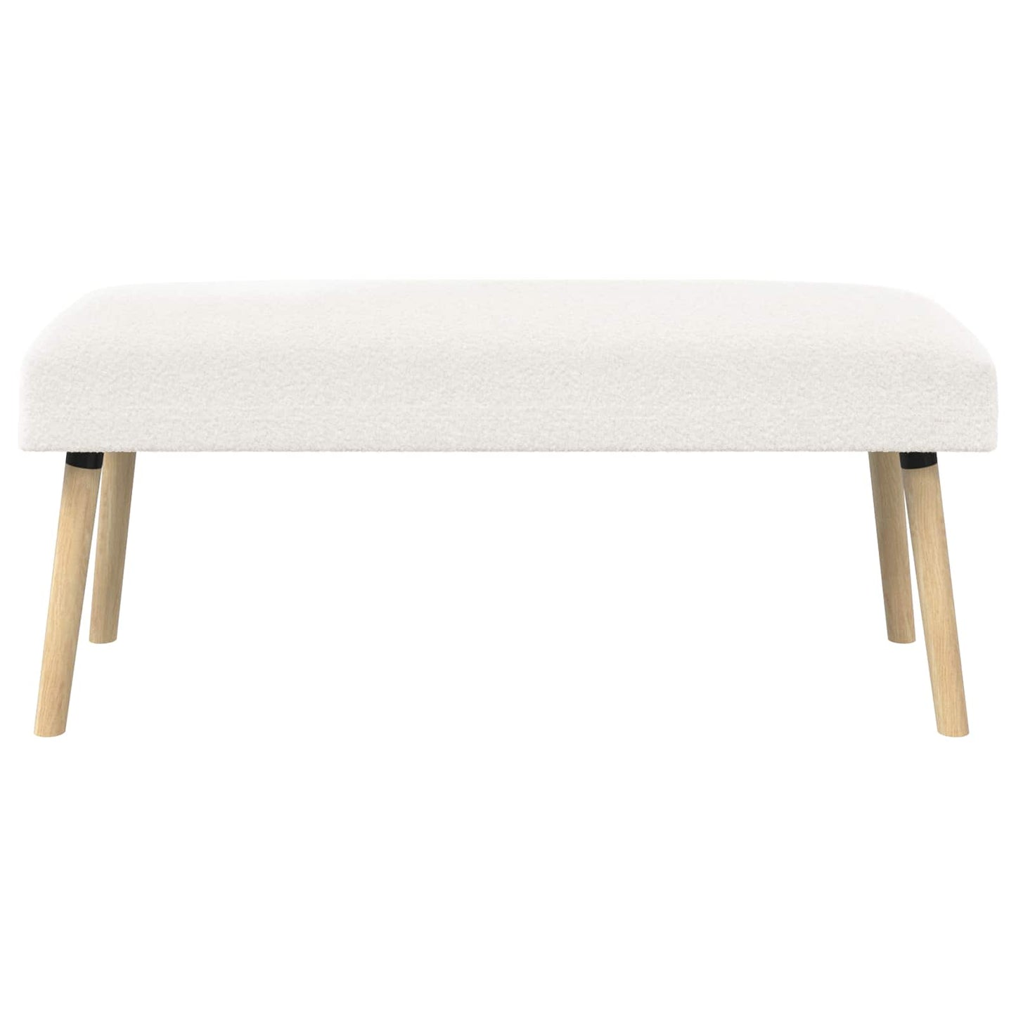bænk Ensfarvet Cremefarvet 110 x 40 x 46 cm Bouclé