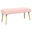 bænk Ensfarvet Lyserød 110 x 40 x 46 cm Bouclé