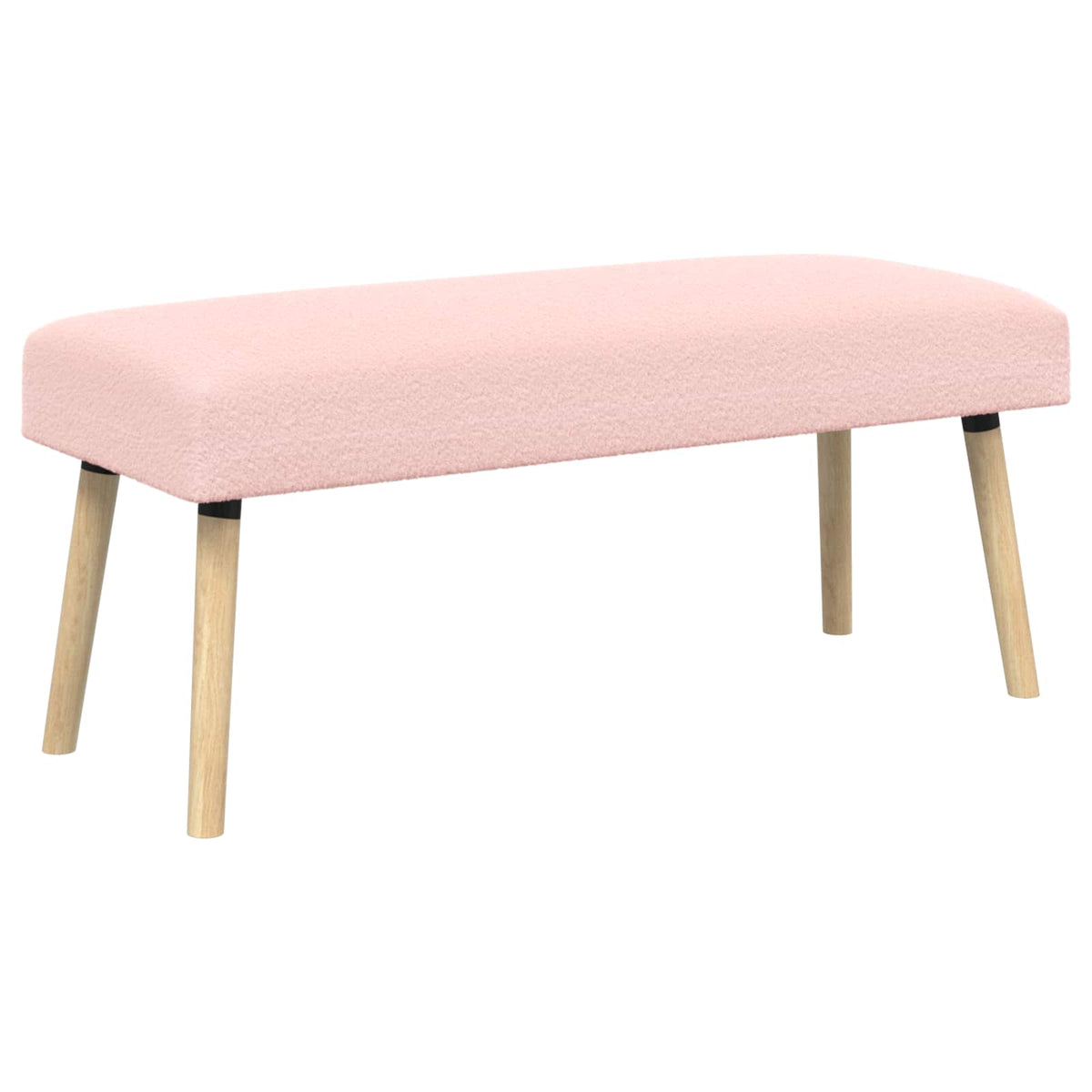 bænk Ensfarvet Lyserød 110 x 40 x 46 cm Bouclé