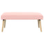 bænk Ensfarvet Lyserød 110 x 40 x 46 cm Bouclé