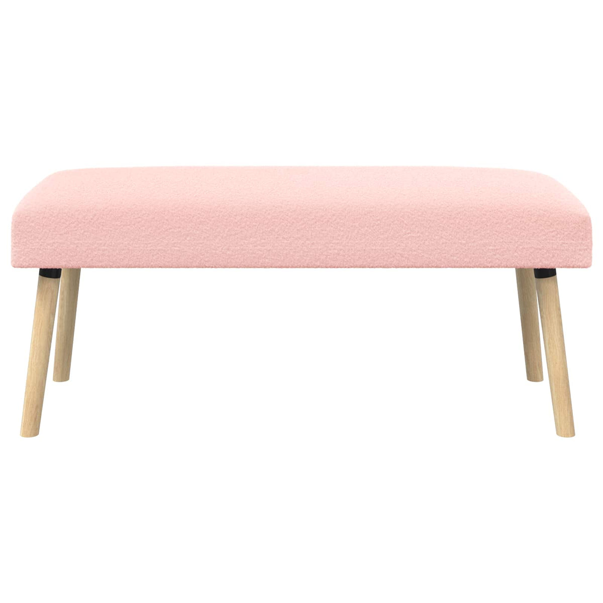 bænk Ensfarvet Lyserød 110 x 40 x 46 cm Bouclé