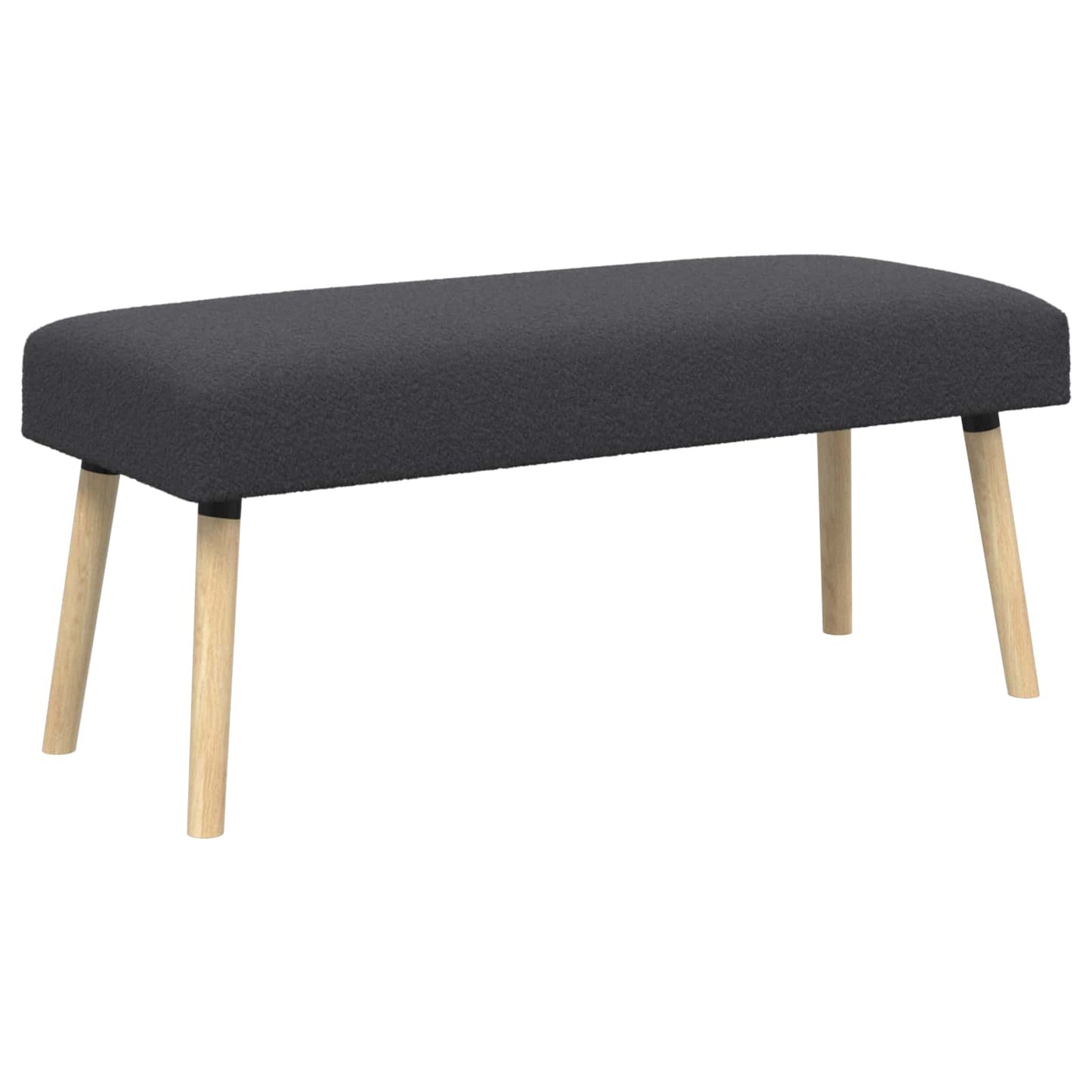 bænk Ensfarvet Mørkegrå 110 x 40 x 46 cm Bouclé