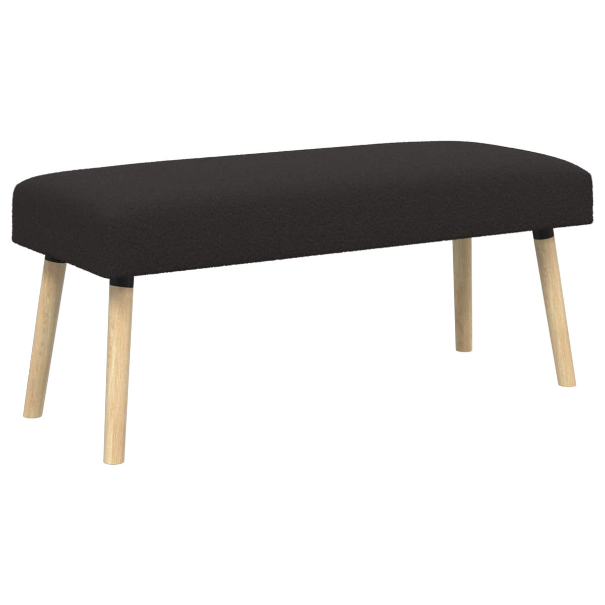 bænk Ensfarvet Sort 110 x 40 x 46 cm Bouclé