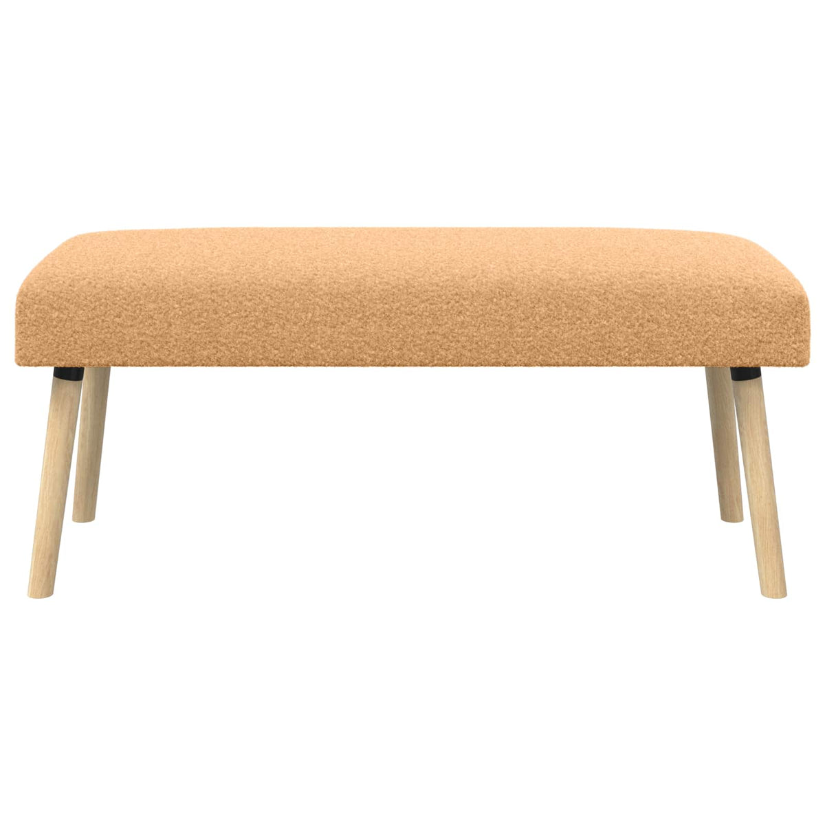 bænk Ensfarvet Beige 110 x 40 x 46 cm Bouclé