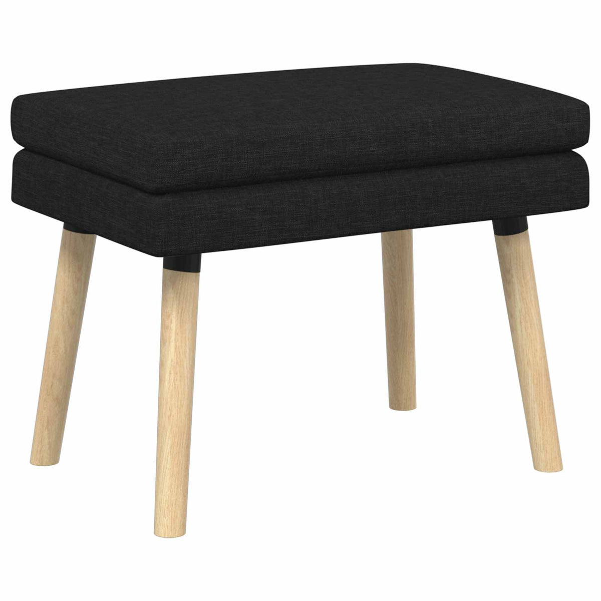 Dobbeltlagret bænk Sort 60 x 40 x 46 cm Stof