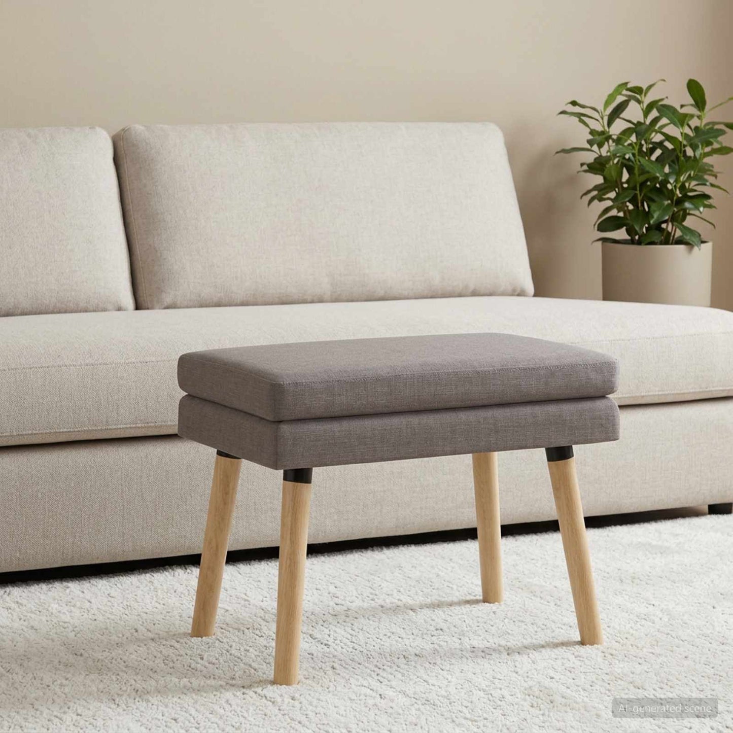 Dobbeltlagret bænk Gråbrun 60 x 40 x 46 cm Stof