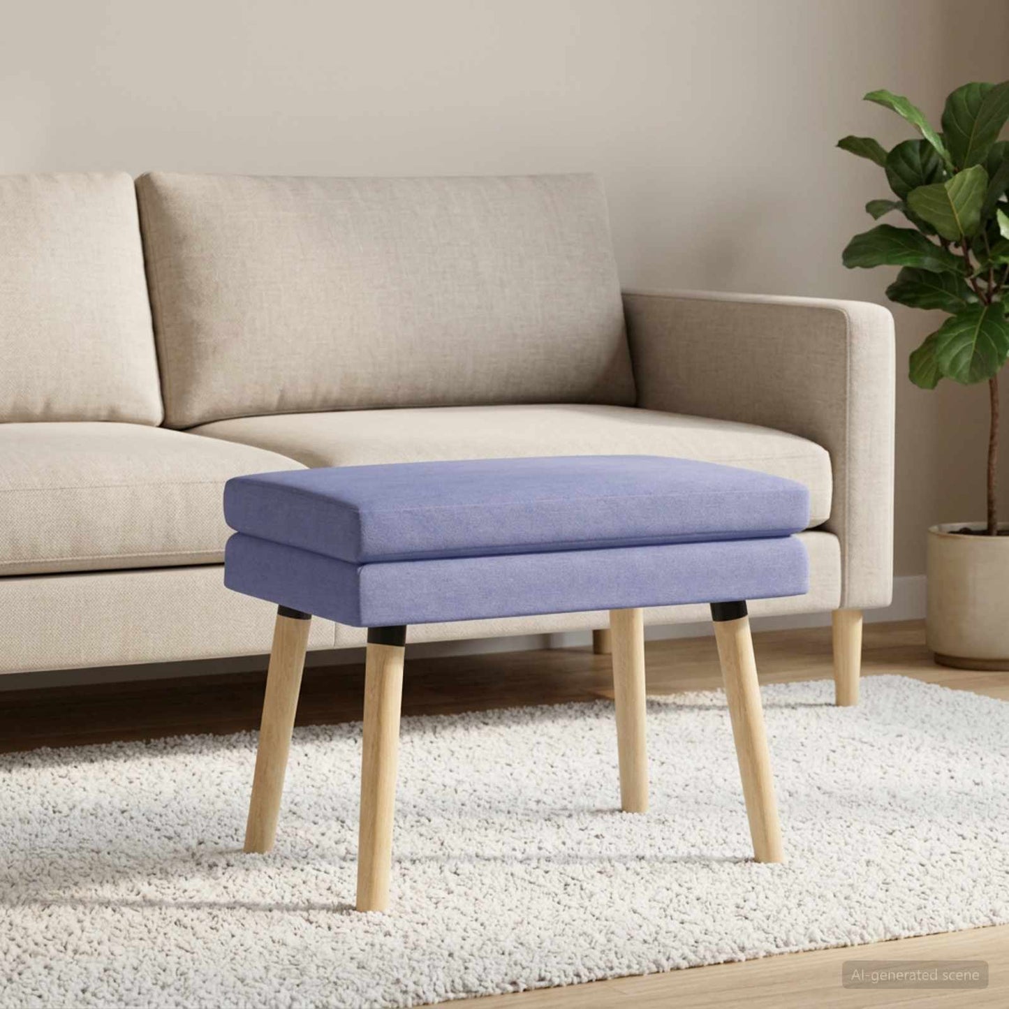 Dobbeltlagret bænk Jeans blå 60 x 40 x 46 cm Stof