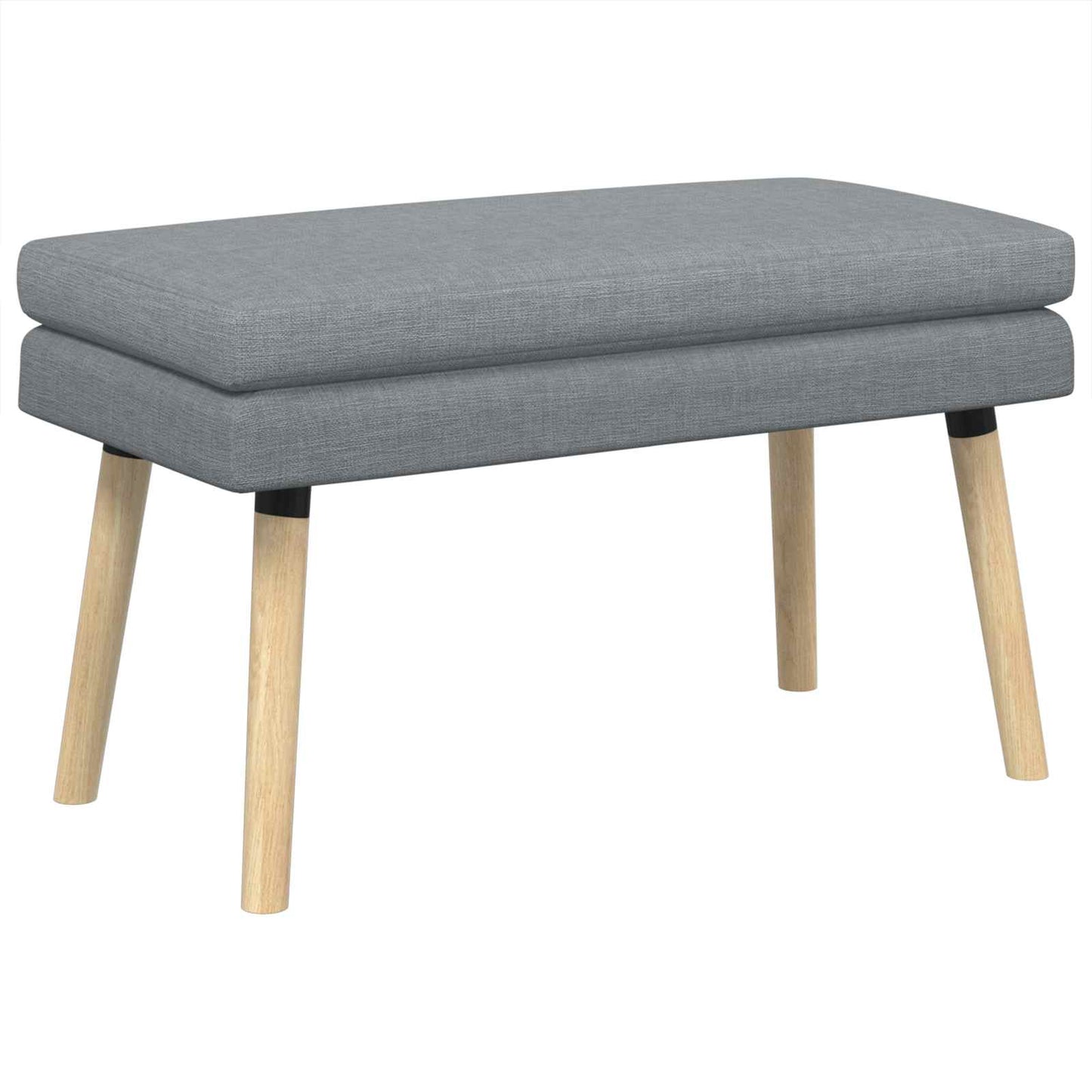 Dobbeltlagret bænk Lysegrå 80 x 40 x 47 cm Stof