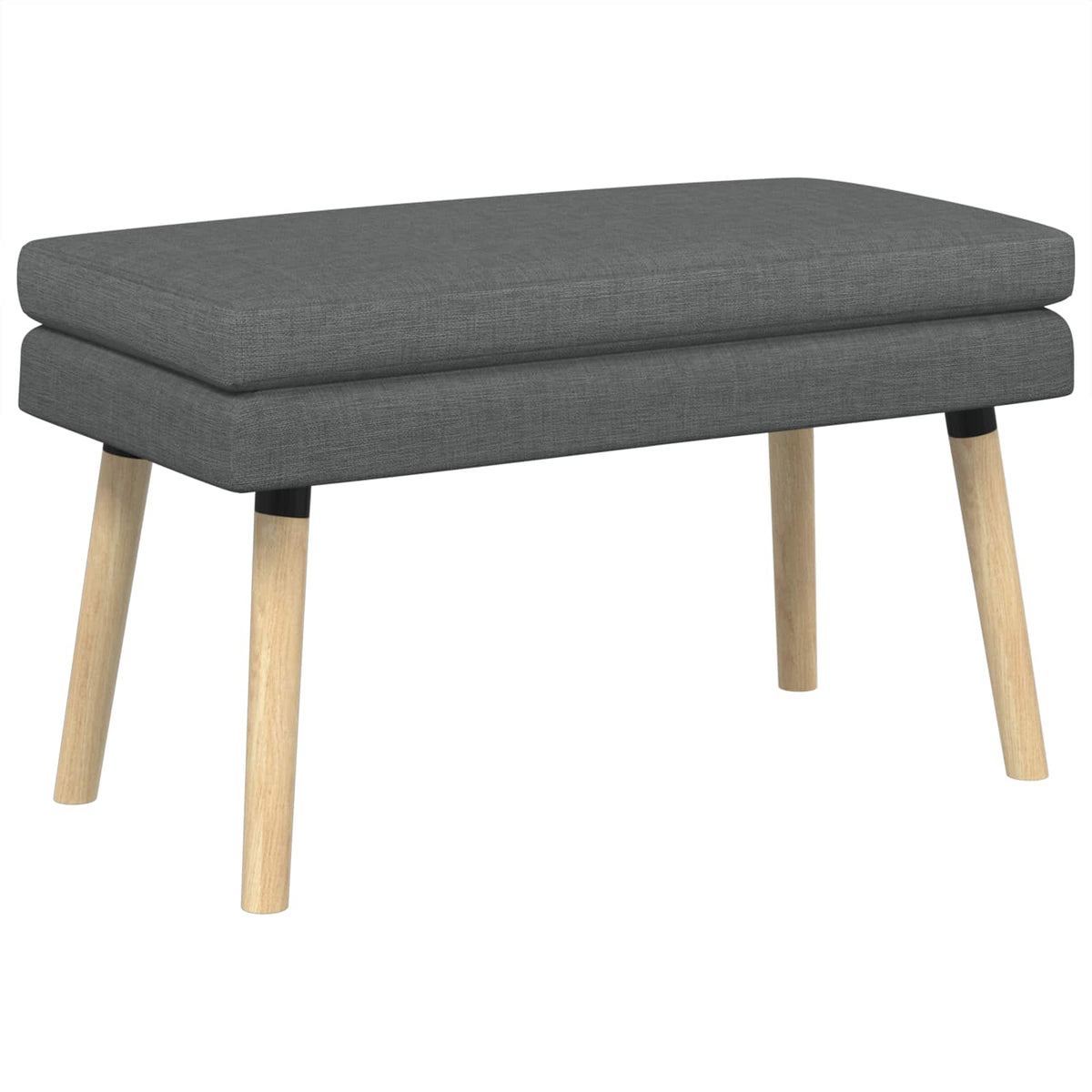 Dobbeltlagret bænk Mørkegrå 80 x 40 x 47 cm Stof
