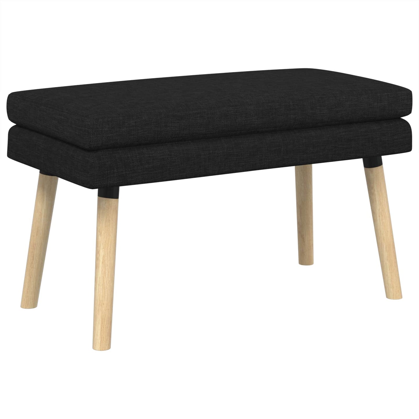 Dobbeltlagret bænk Sort 80 x 40 x 47 cm Stof