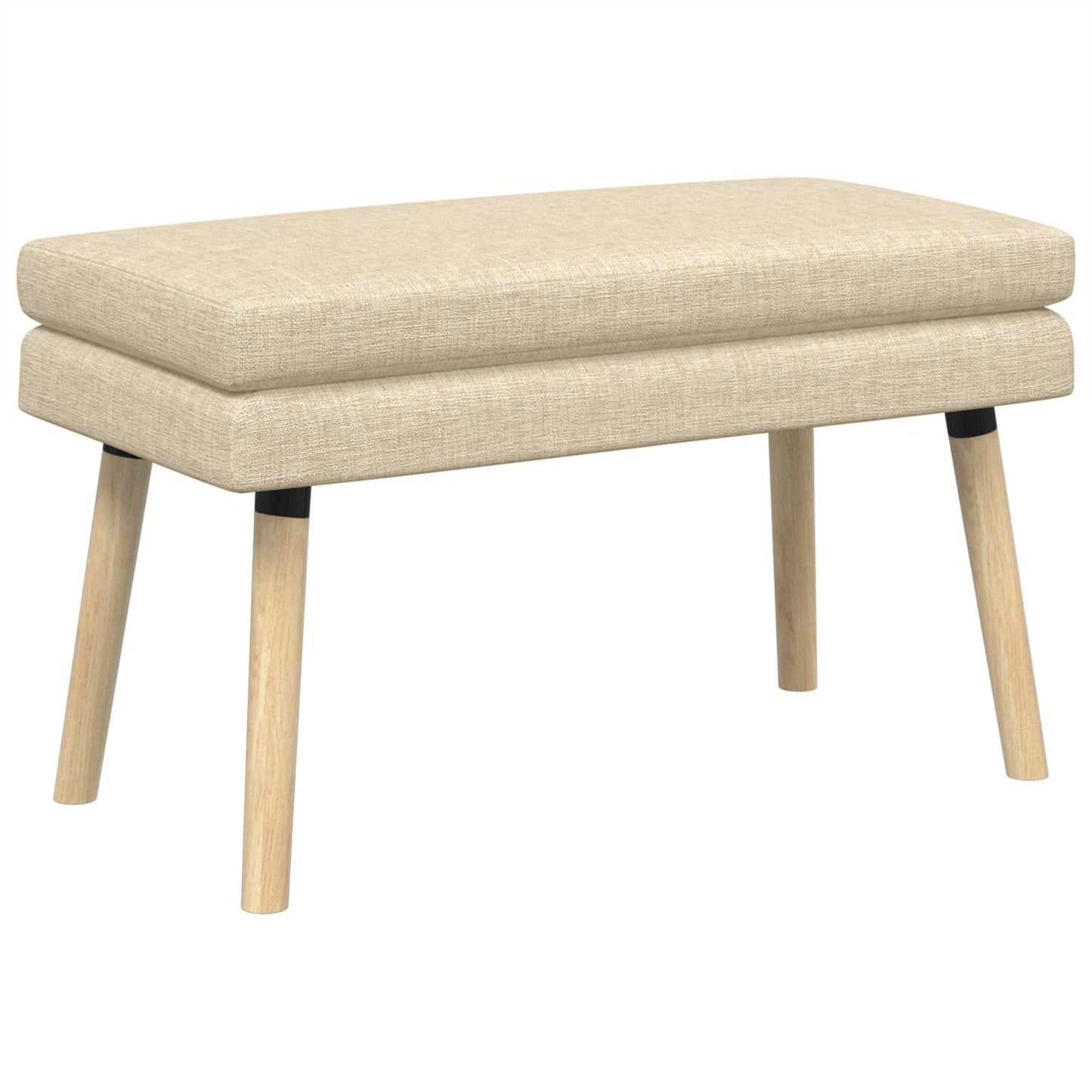 Dobbeltlagret bænk Cremefarvet 80 x 40 x 47 cm Stof
