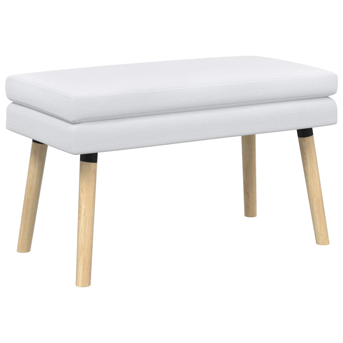 Dobbeltlagret bænk Hvid 80 x 40 x 47 cm Stof