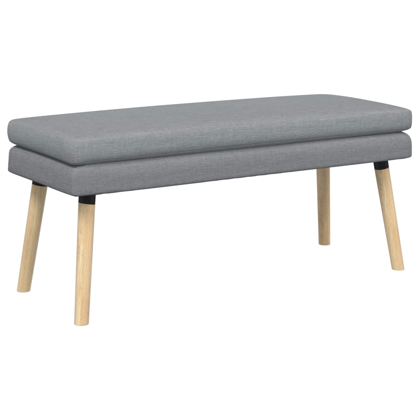 Dobbeltlagret bænk Lysegrå 110 x 40 x 47 cm Stof