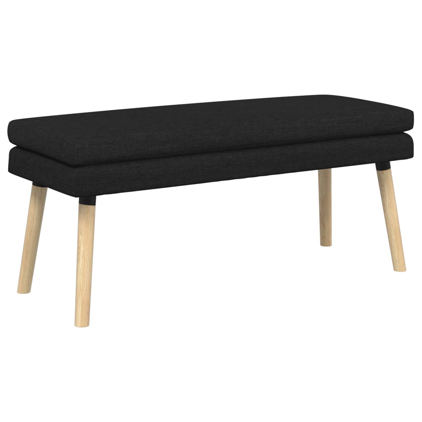 Dobbeltlagret bænk Sort 110 x 40 x 47 cm Stof