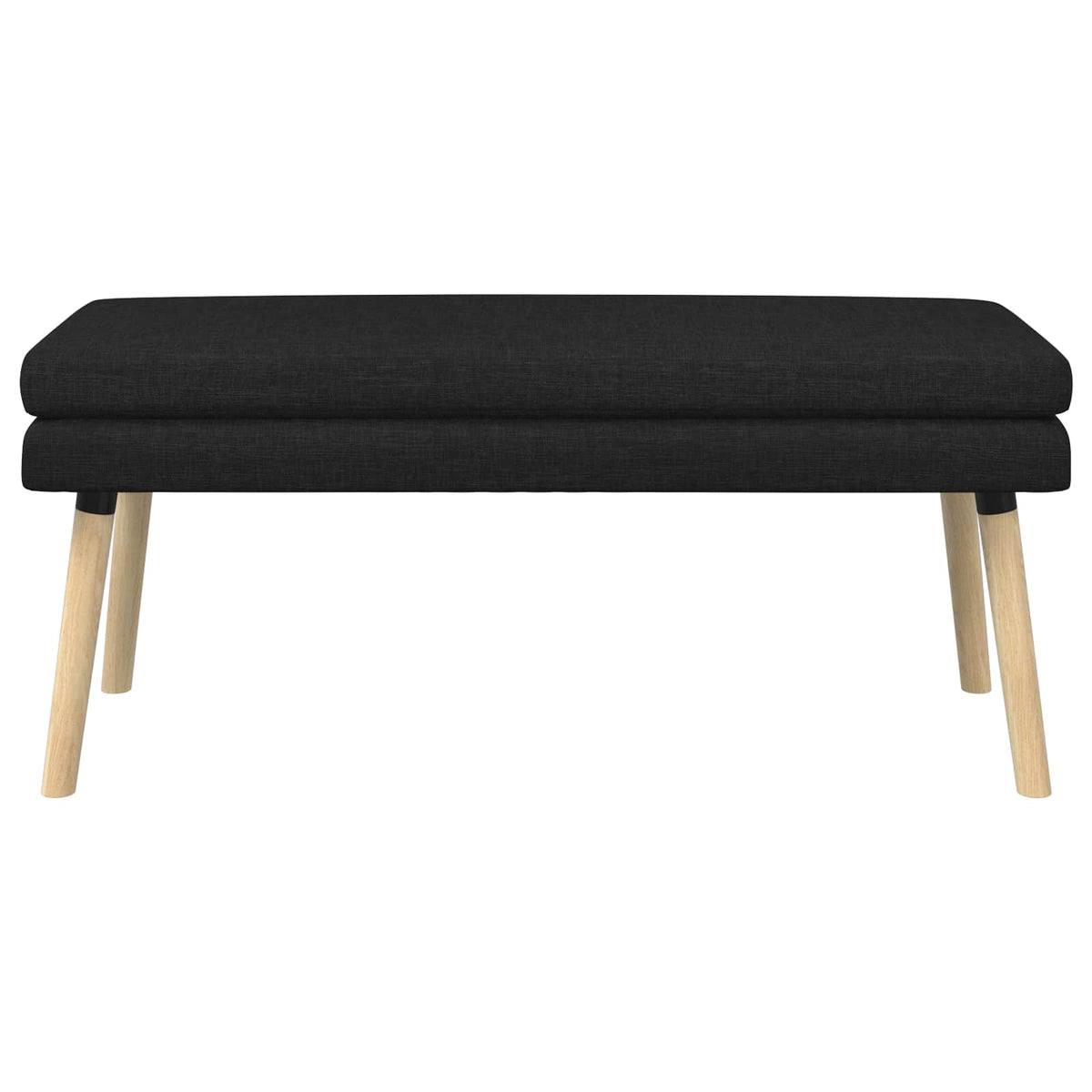 Dobbeltlagret bænk Sort 110 x 40 x 47 cm Stof
