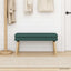 Dobbeltlagret bænk Mørkegrøn 110 x 40 x 47 cm Stof