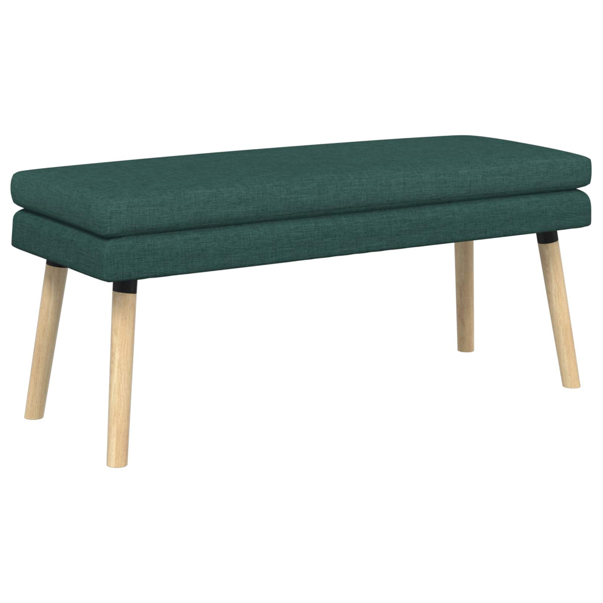 Dobbeltlagret bænk Mørkegrøn 110 x 40 x 47 cm Stof