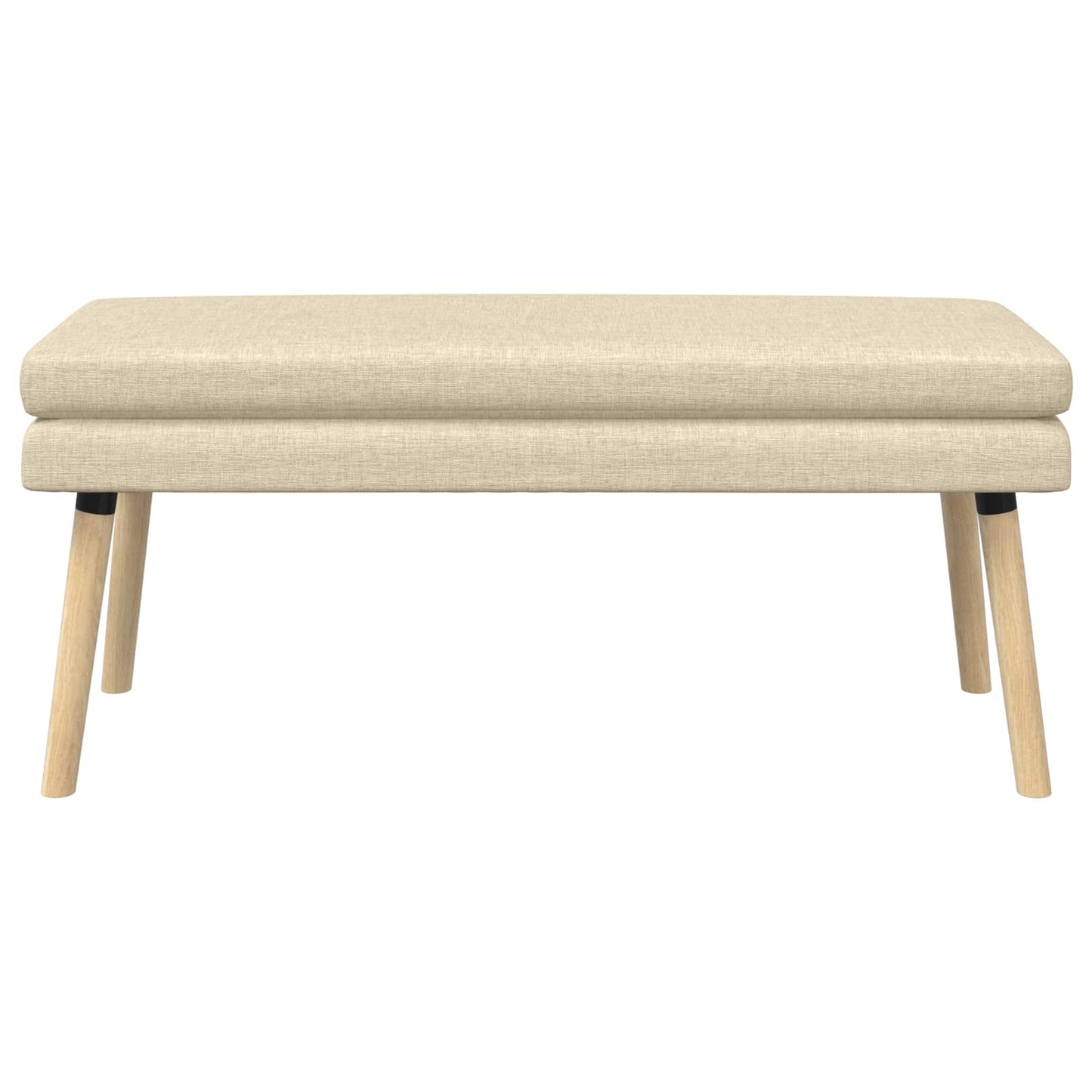 Dobbeltlagret bænk Cremefarvet 110 x 40 x 47 cm Stof