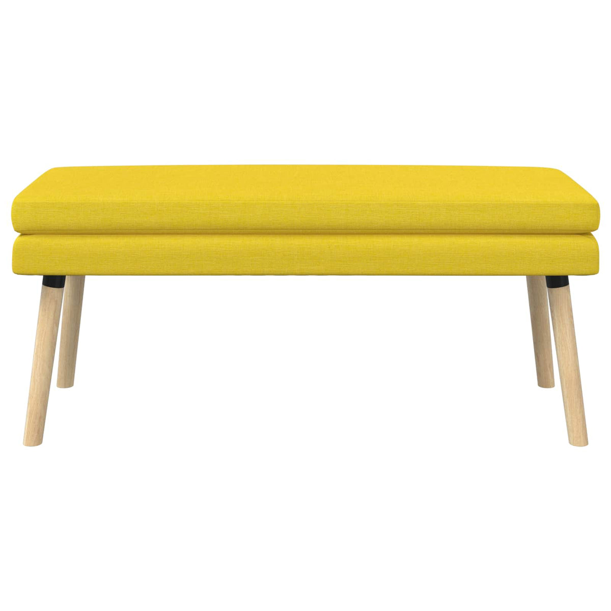 Dobbeltlagret bænk Lys Gul 110 x 40 x 47 cm Stof