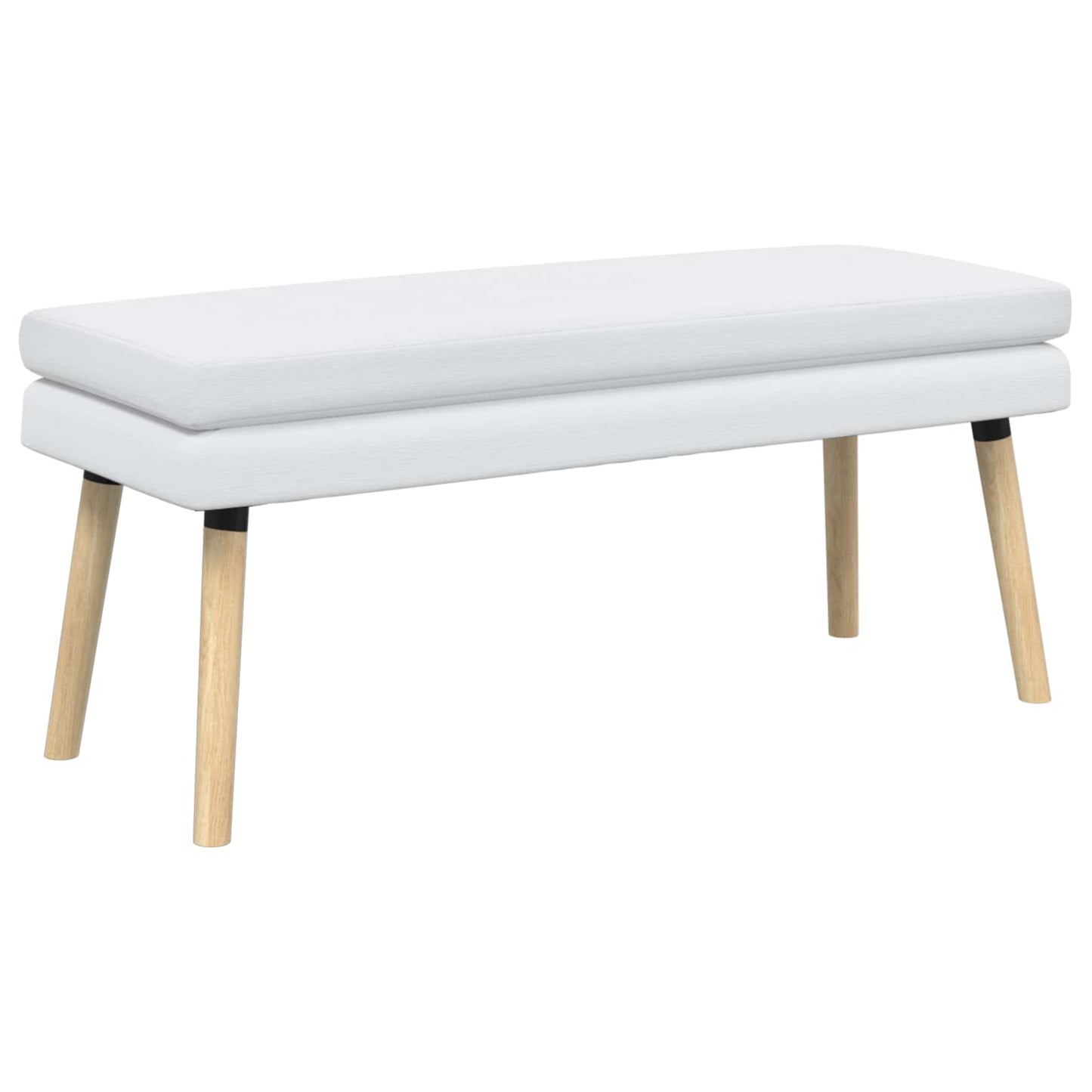 Dobbeltlagret bænk Hvid 110 x 40 x 47 cm Stof