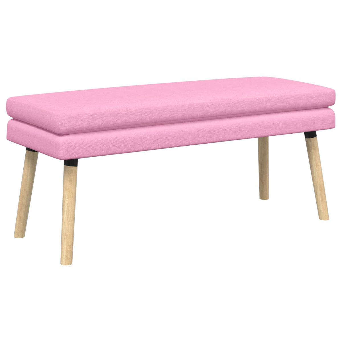 Dobbeltlagret bænk Lyserød 110 x 40 x 47 cm Stof