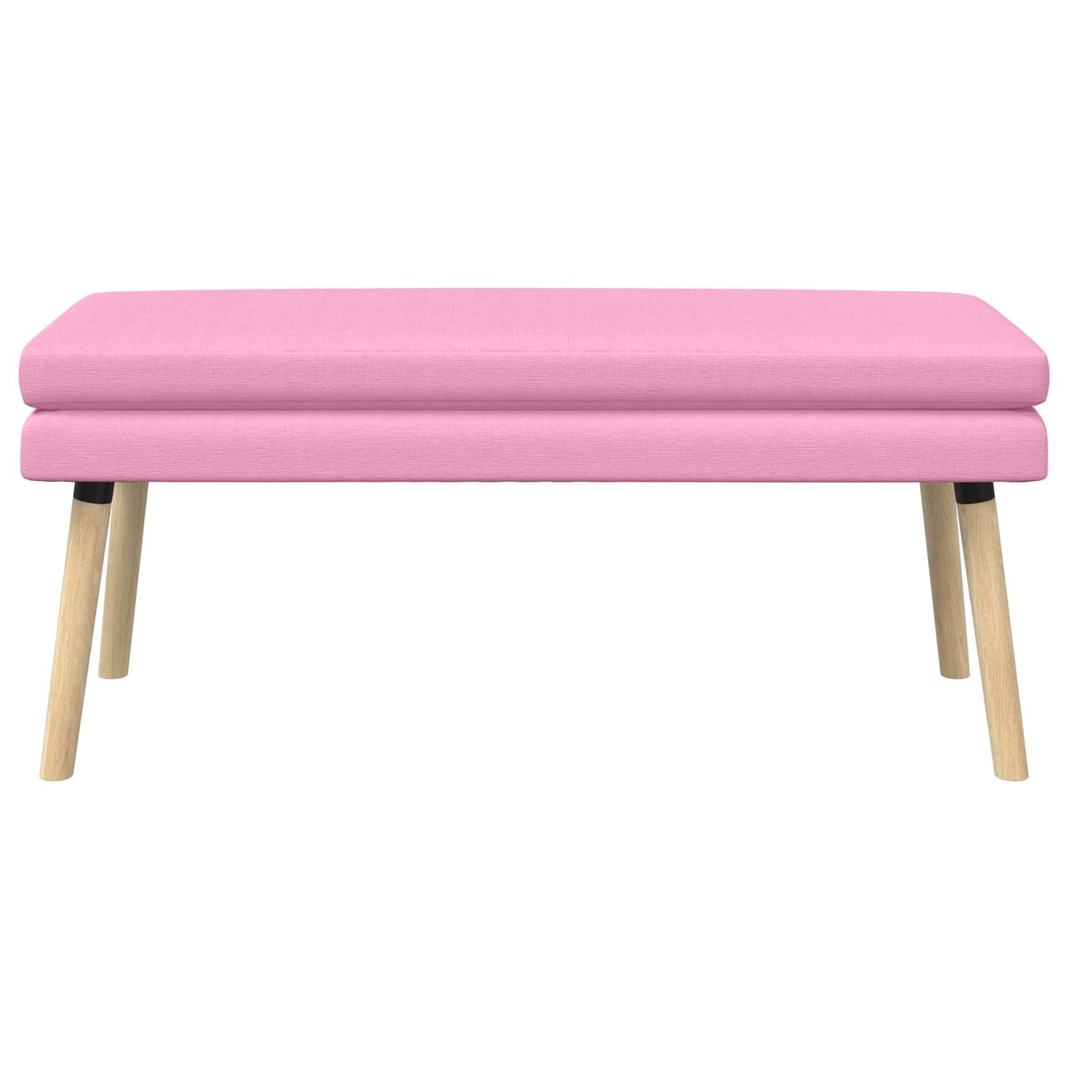 Dobbeltlagret bænk Lyserød 110 x 40 x 47 cm Stof
