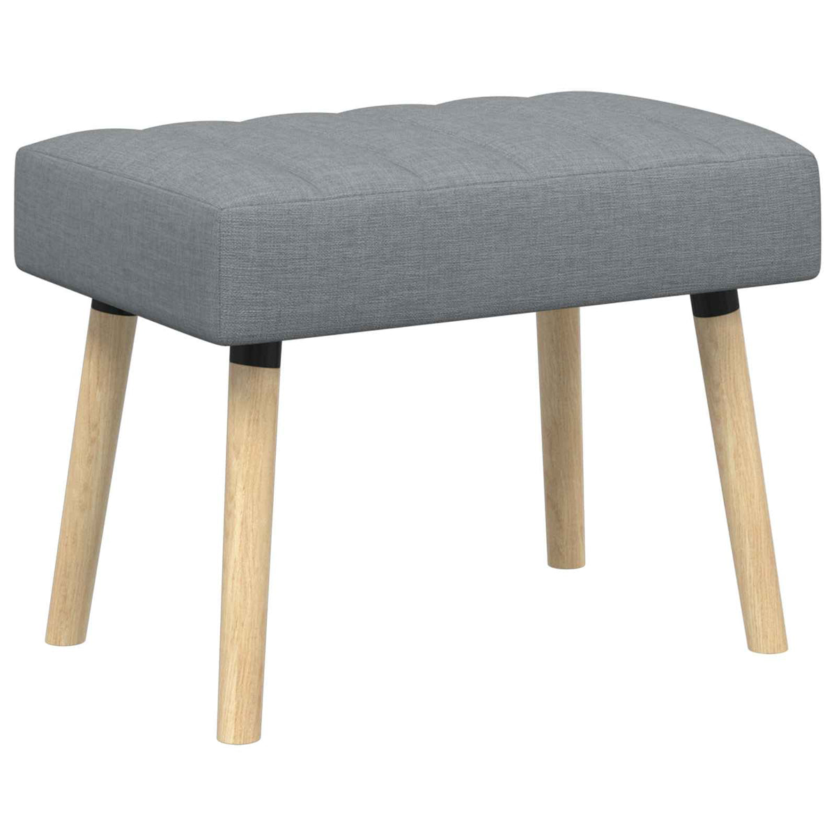 Kanalpuddet Bænk Lysegrå 60 x 40 x 45 cm Stof