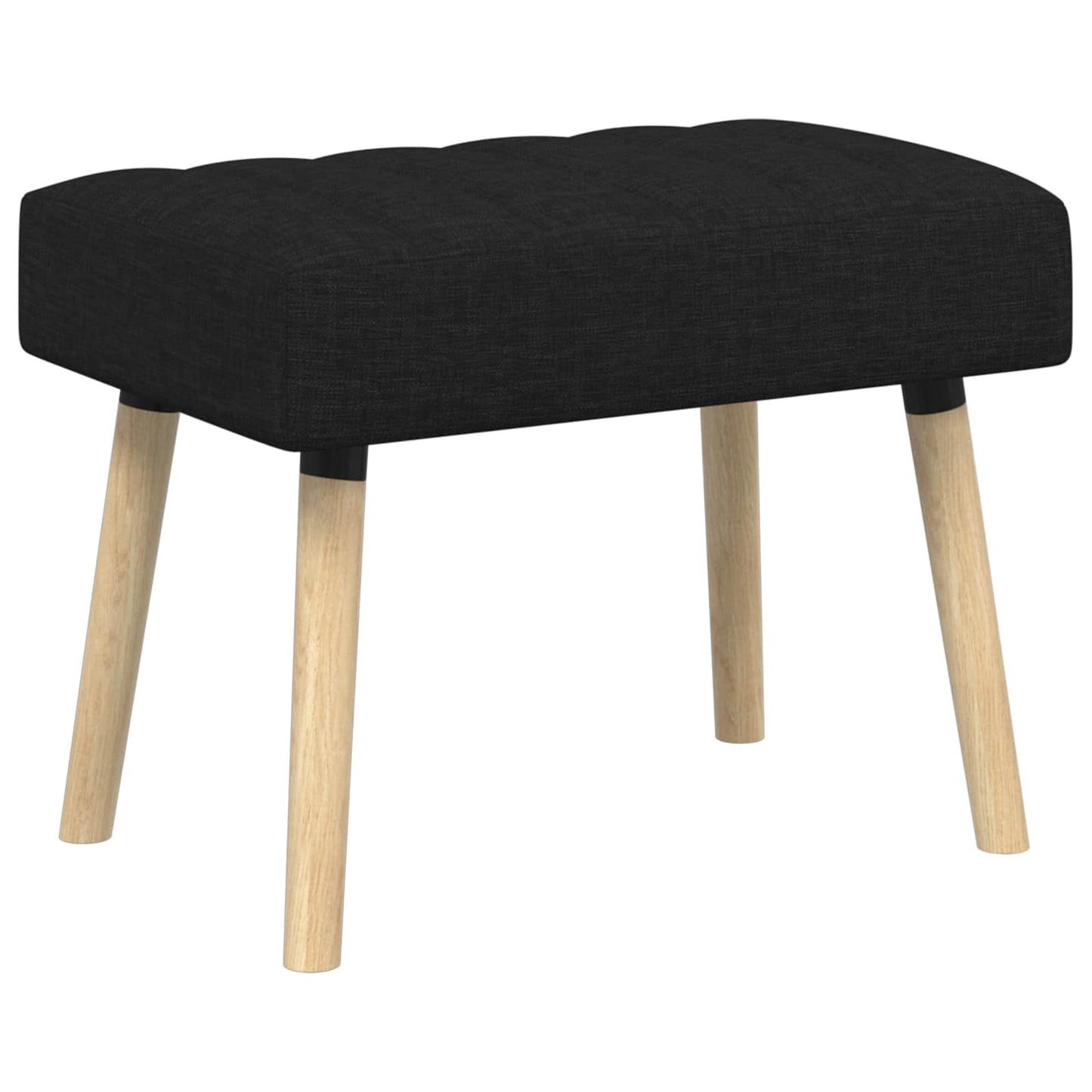 Kanalpuddet Bænk Sort 60 x 40 x 45 cm Stof