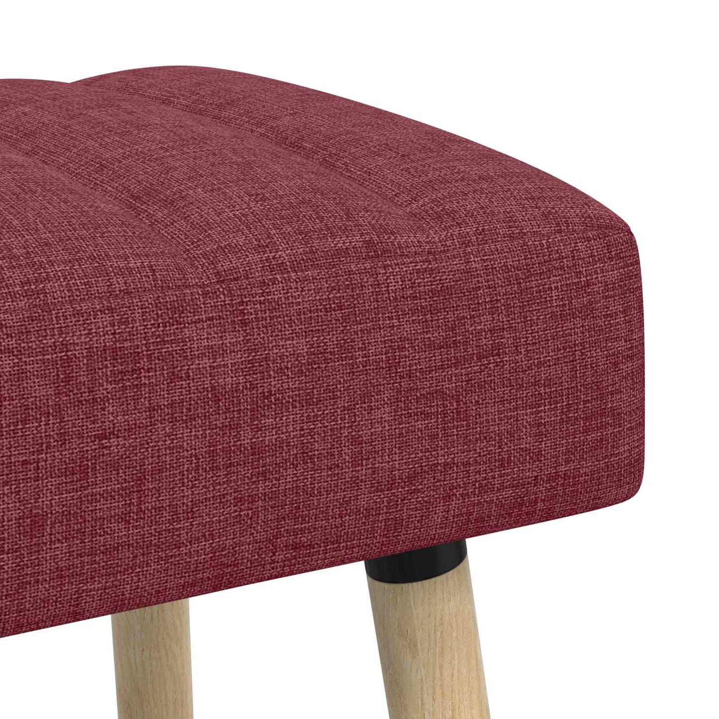 Kanalpuddet Bænk Vinrød 60 x 40 x 45 cm Stof