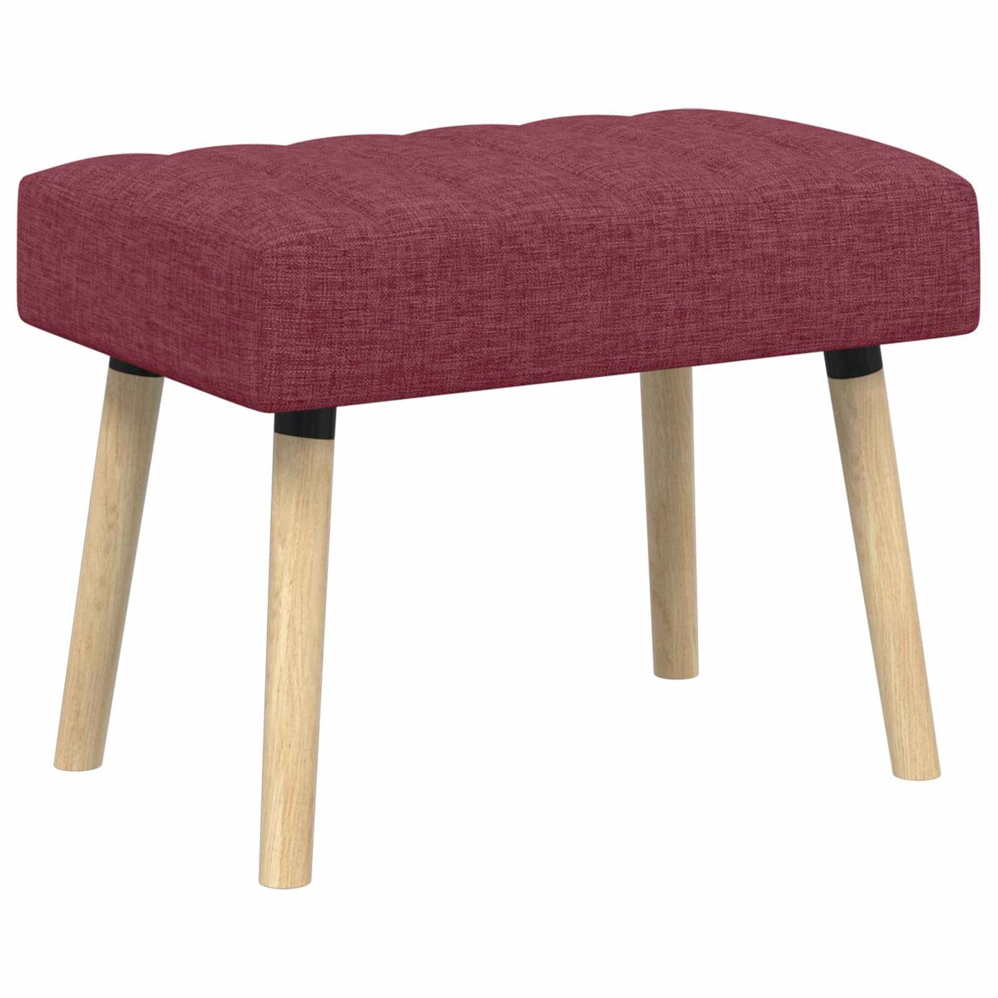 Kanalpuddet Bænk Vinrød 60 x 40 x 45 cm Stof