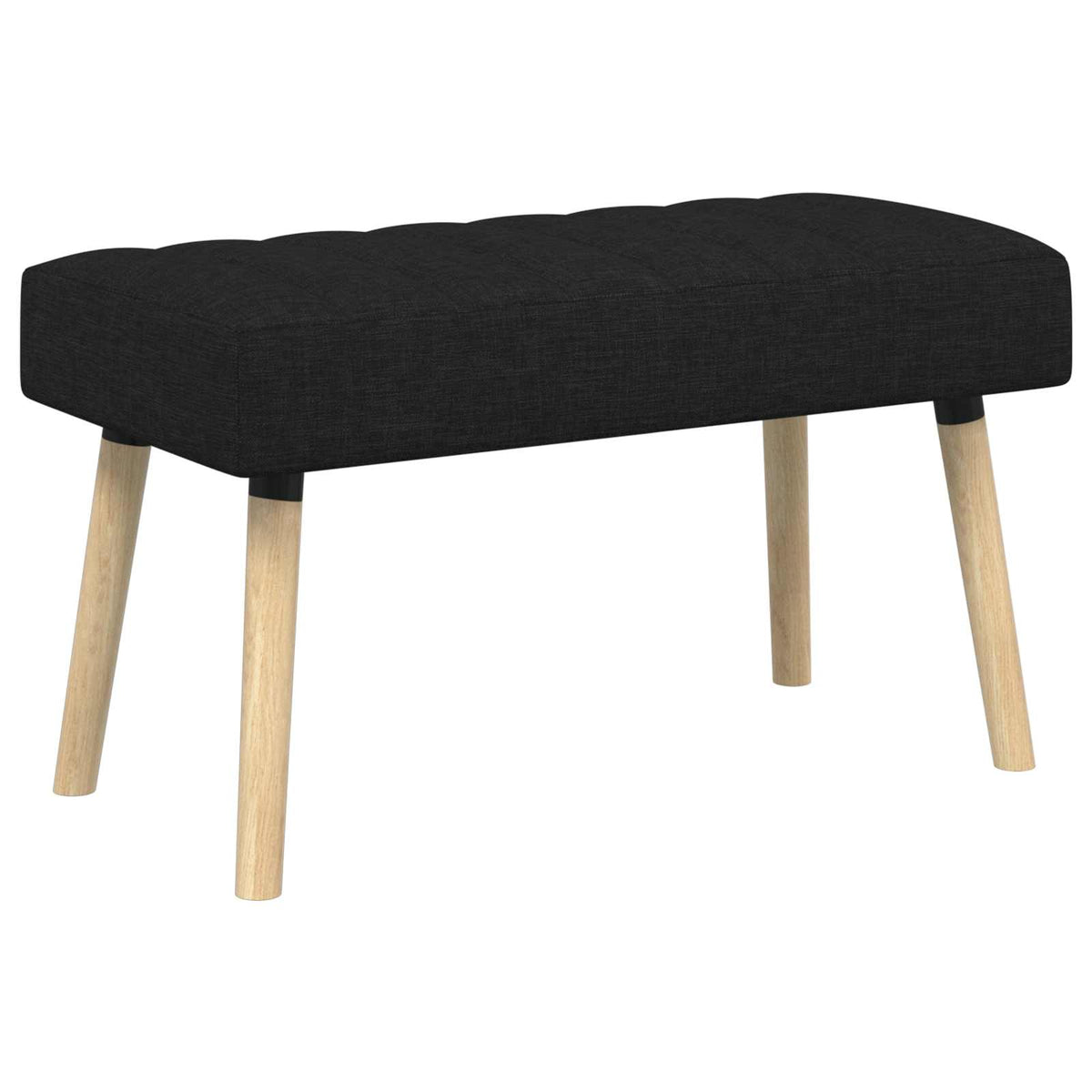 Kanalpuddet Bænk Sort 80 x 40 x 46 cm Stof