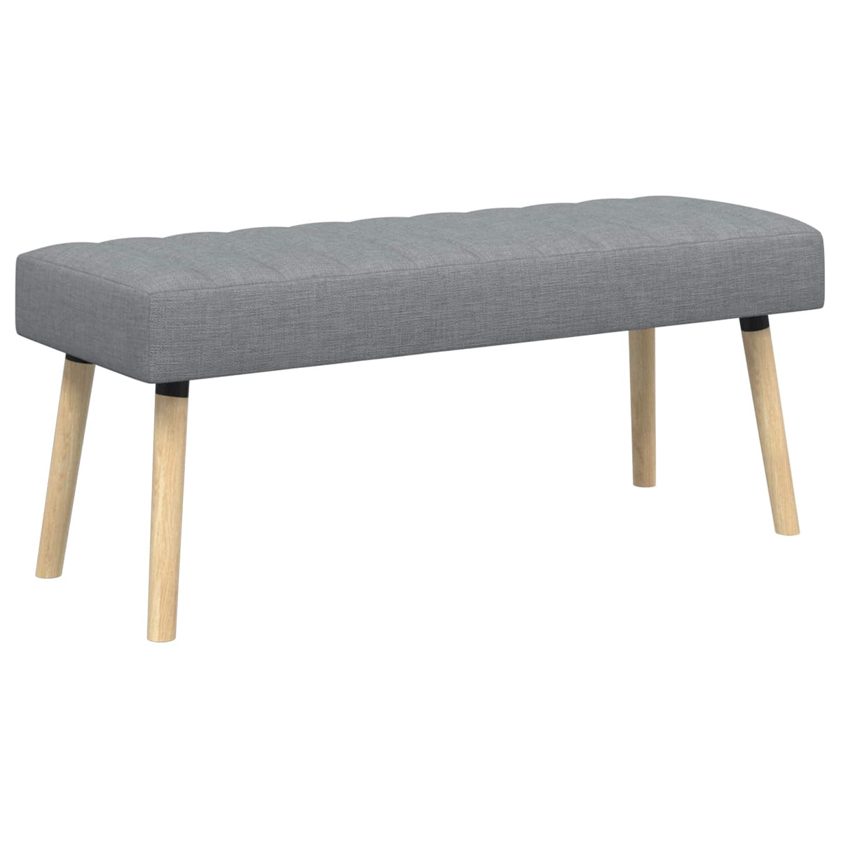 Kanalpuddet Bænk Lysegrå 110 x 40 x 46 cm Stof