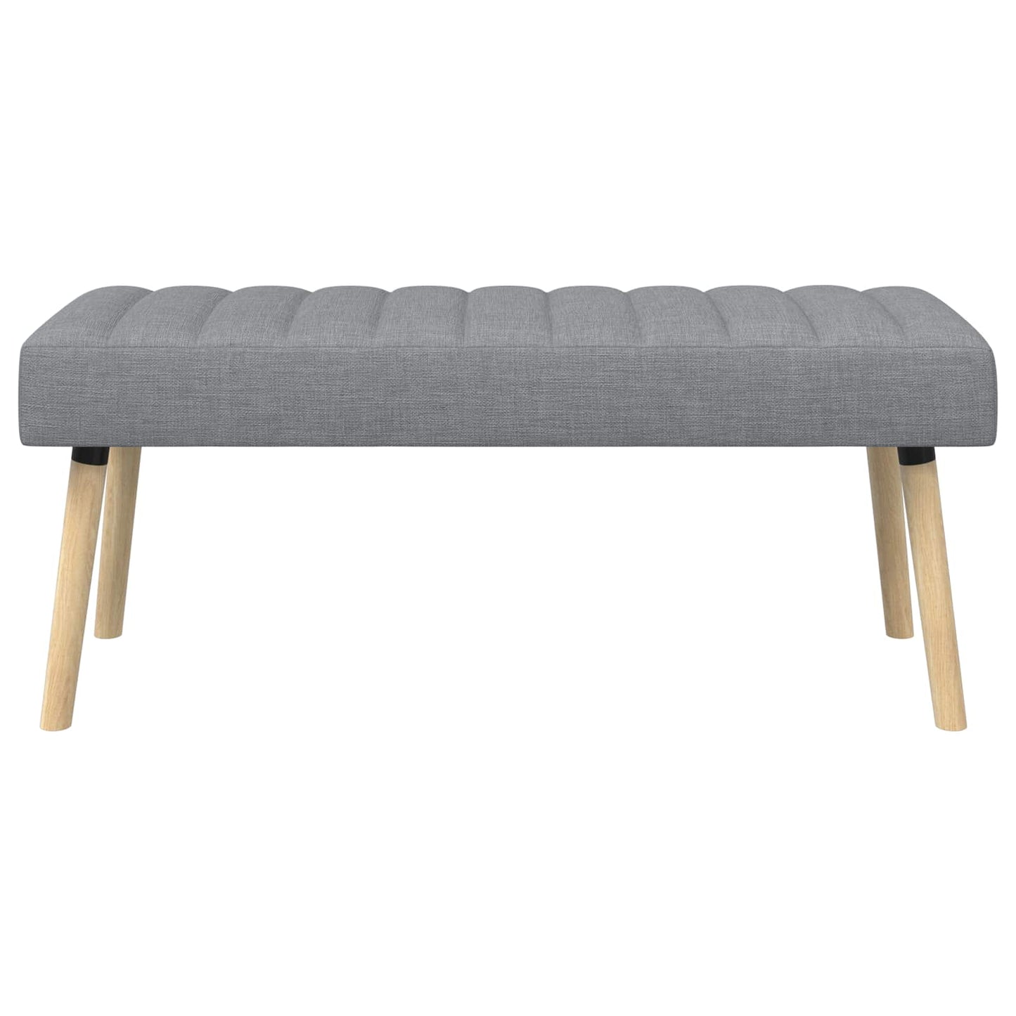 Kanalpuddet Bænk Lysegrå 110 x 40 x 46 cm Stof