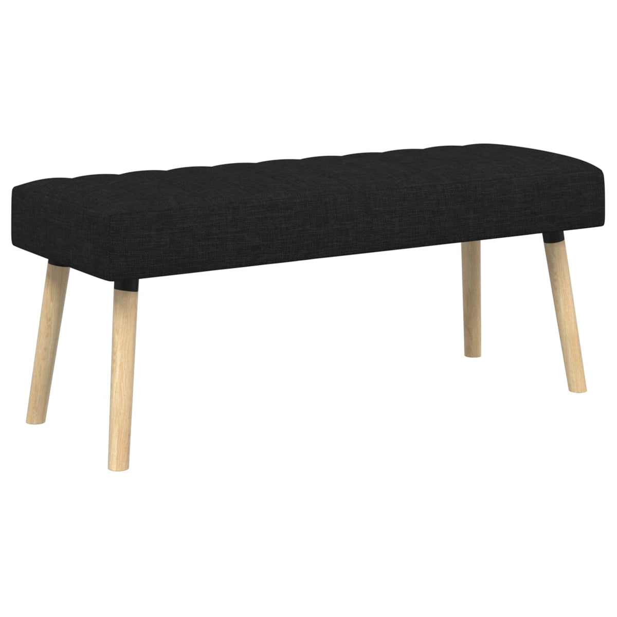 Kanalpuddet Bænk Sort 110 x 40 x 46 cm Stof