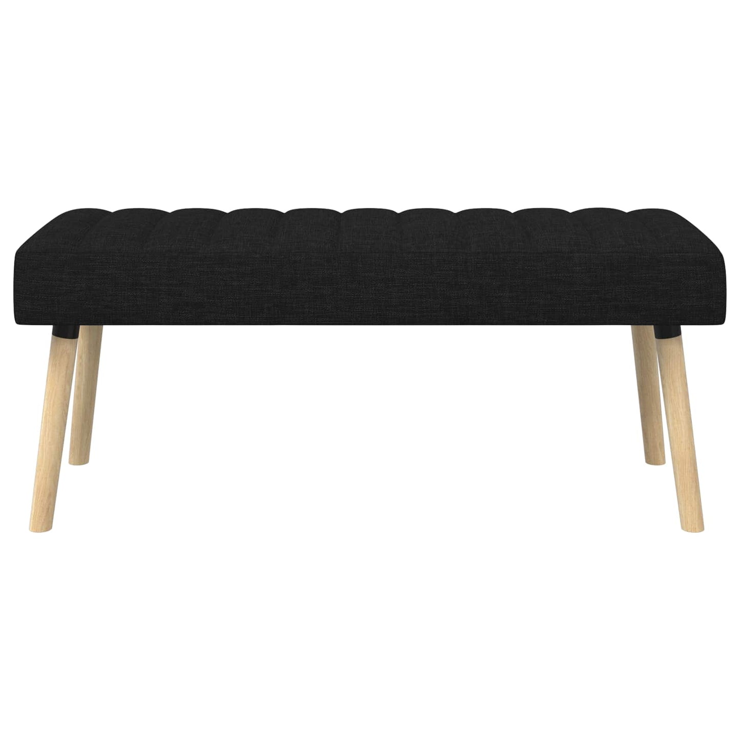 Kanalpuddet Bænk Sort 110 x 40 x 46 cm Stof