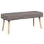 Kanalpuddet Bænk Gråbrun 110 x 40 x 46 cm Stof