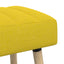 Kanalpuddet Bænk Lys Gul 110 x 40 x 46 cm Stof