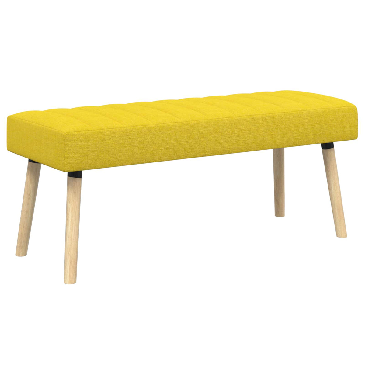 Kanalpuddet Bænk Lys Gul 110 x 40 x 46 cm Stof