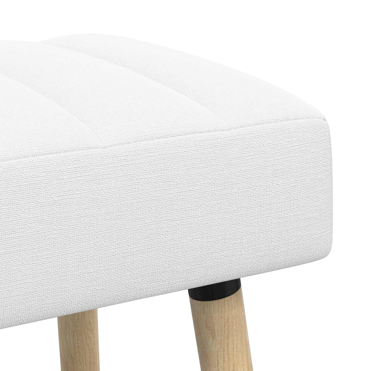 Kanalpuddet Bænk Hvid 110 x 40 x 46 cm Stof