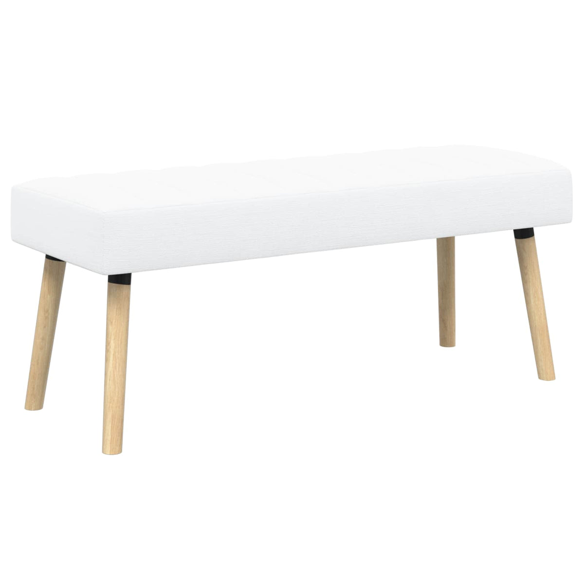 Kanalpuddet Bænk Hvid 110 x 40 x 46 cm Stof