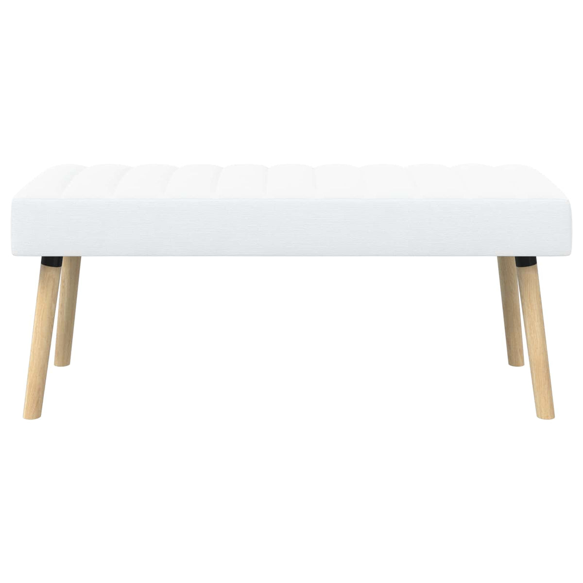 Kanalpuddet Bænk Hvid 110 x 40 x 46 cm Stof