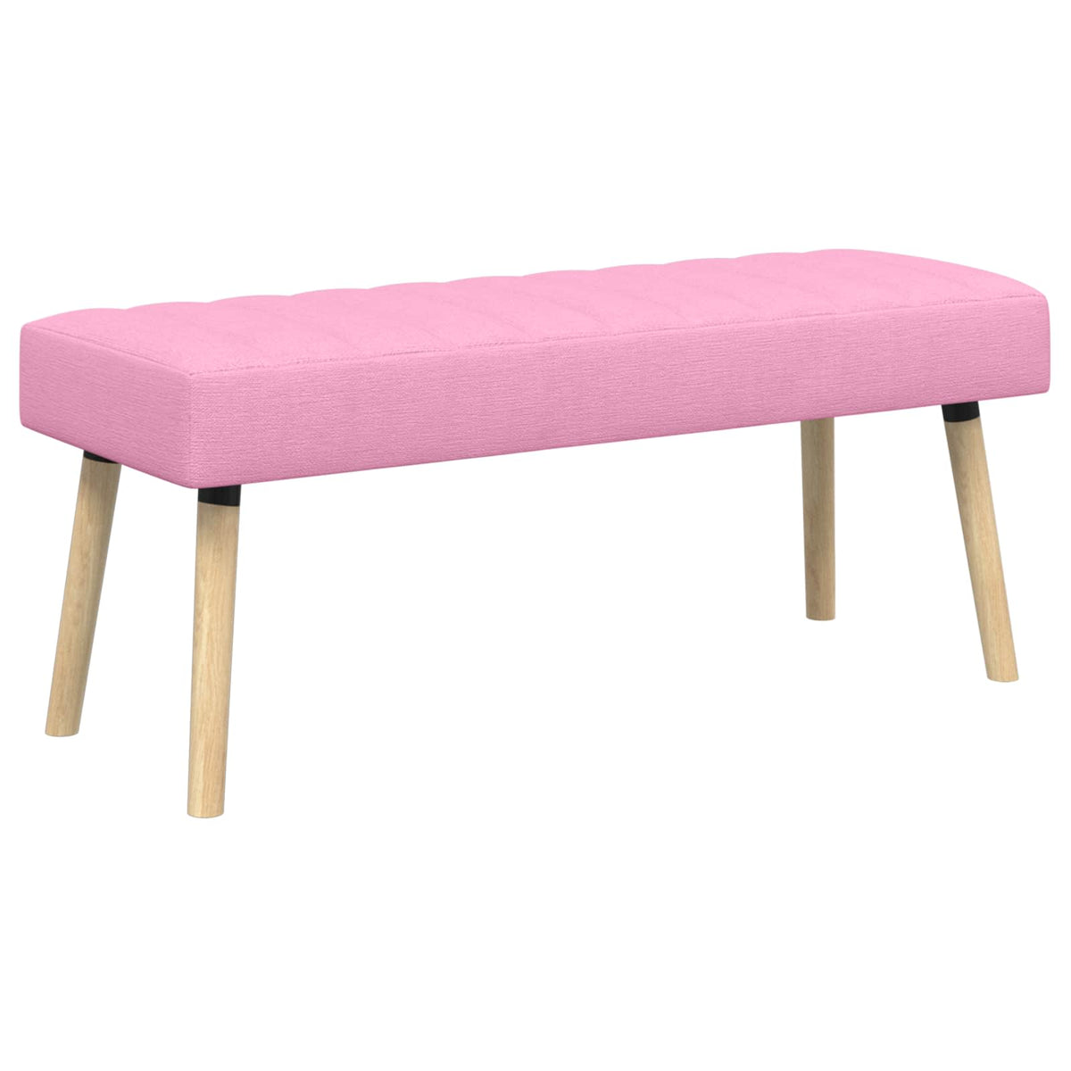 Kanalpuddet Bænk Lyserød 110 x 40 x 46 cm Stof