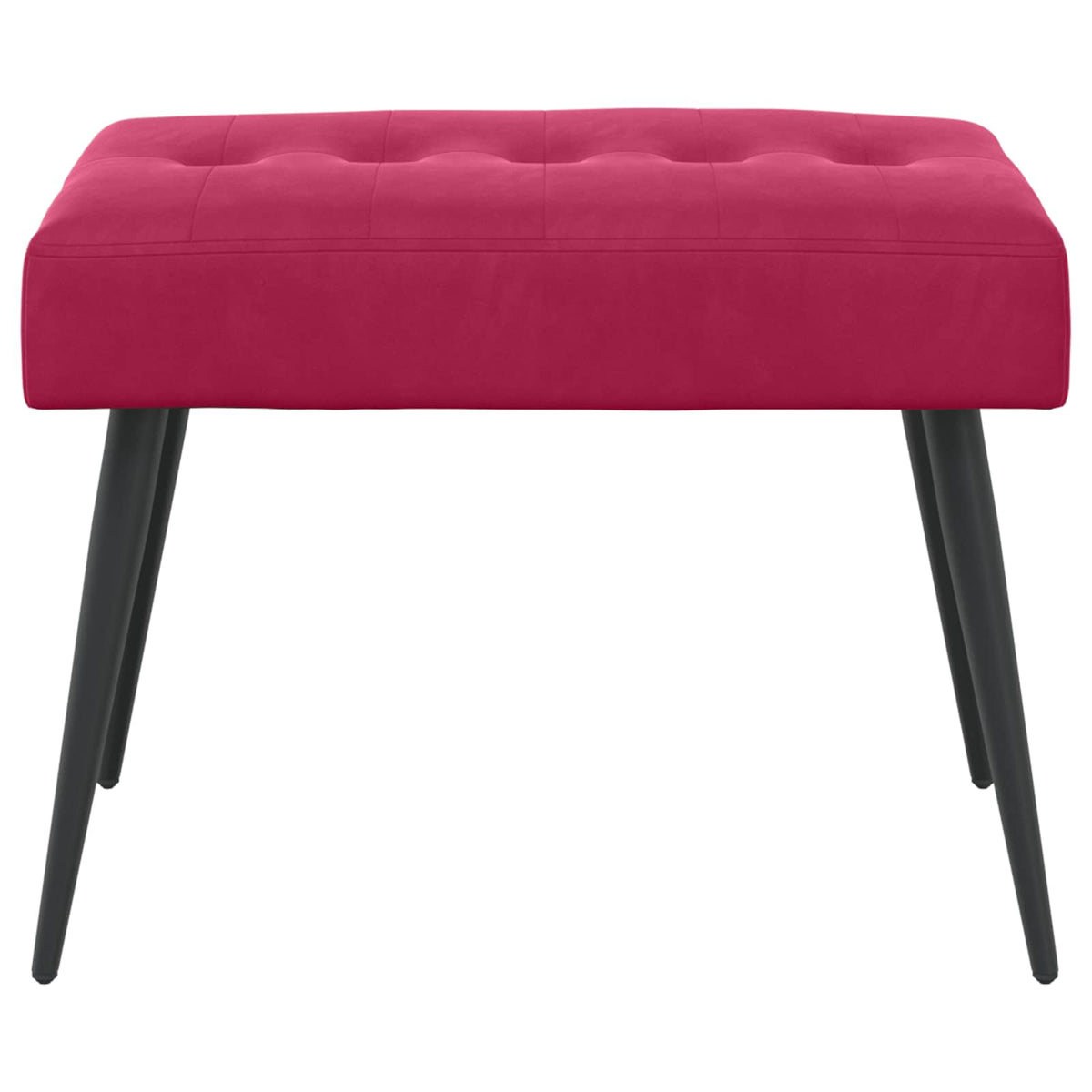 Bænk med knap tufting Vinrød 60 x 40 x 45 cm Fløjl