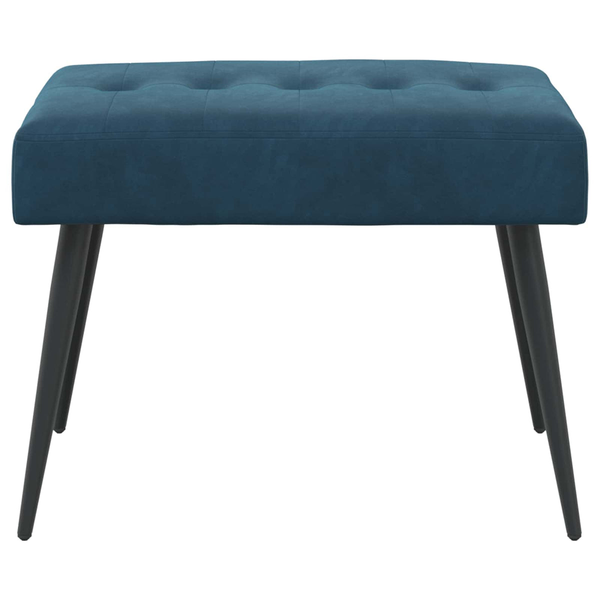 Bænk med knap tufting Blå 60 x 40 x 45 cm Fløjl