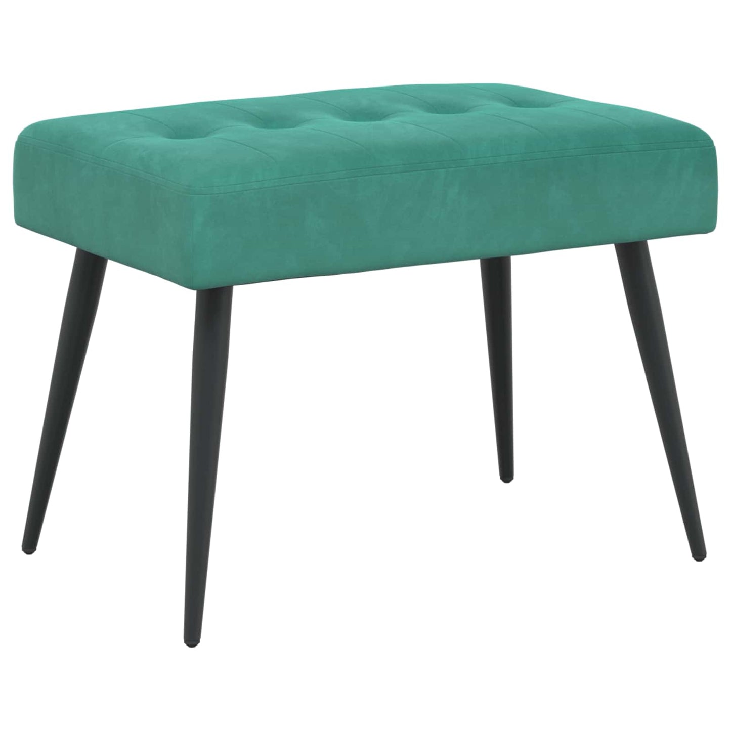 Bænk med knap tufting Turkis 60 x 40 x 45 cm Fløjl