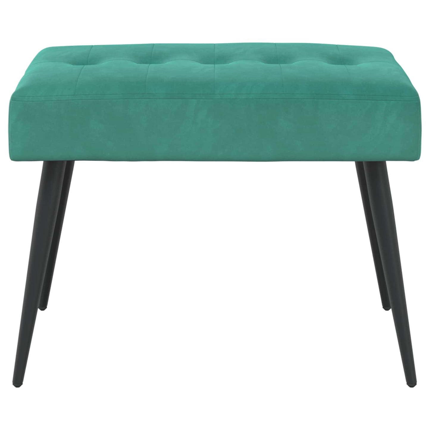 Bænk med knap tufting Turkis 60 x 40 x 45 cm Fløjl