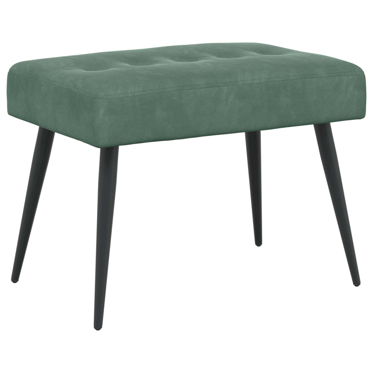 Bænk med knap tufting Havgrøn 60 x 40 x 45 cm Fløjl